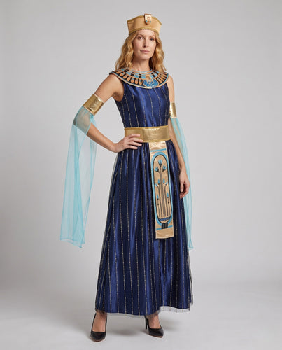 Damen Ägyptisches Königinnenkostüm mit eleganten Ornamenten und schimmerndem Tüll Shop Nory