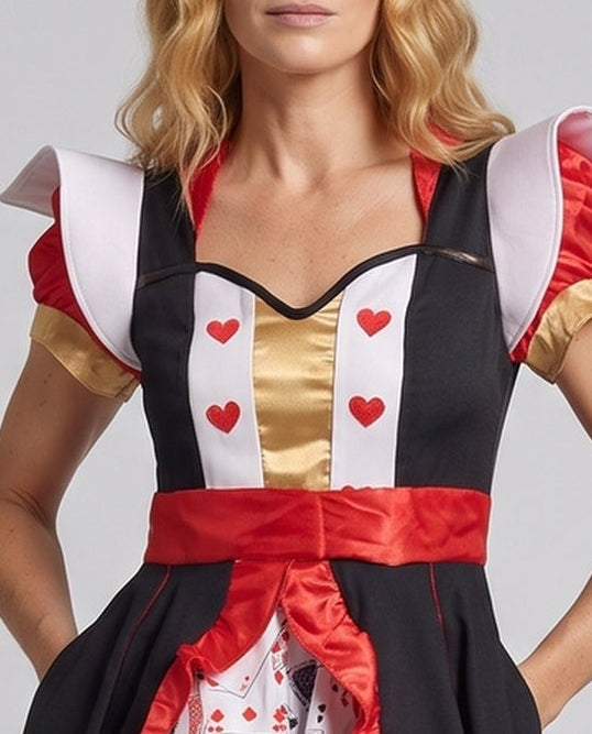 Damen Prinzessinnenkostüm im Stil der Herzkönigin mit verspielten Details Shop Nory