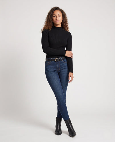 Damen Feiner Kaschmir‑Look Stehkragenpullover mit überschnittener Schulter Shop Nory