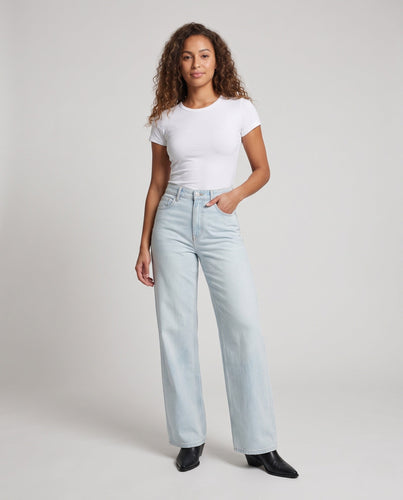 Damen Weite High‑Waist Denimhose mit fließender Wide‑Leg-Silhouette Shop Nory