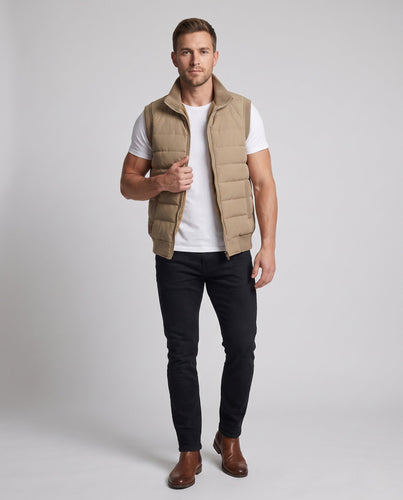 Herren Ärmellose Thermo‑Steppweste mit extra dicker Teddyfleece‑Innenlage und Windschutzkragen Shop Nory