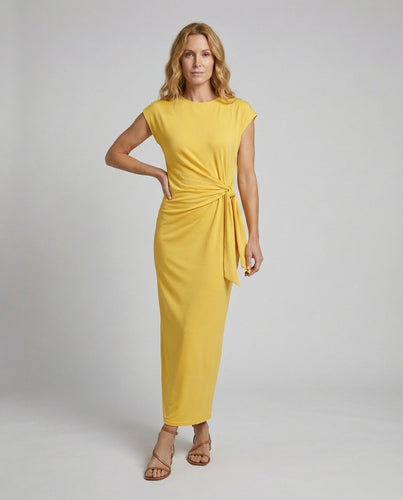 Damen figurbetontes Midikleid mit Taillentwist
