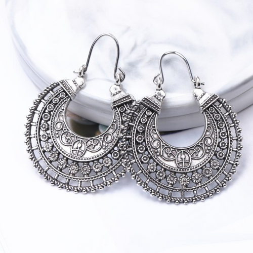 Filigrane tibetische Ohrringe aus 925er Silber | Shop Nory