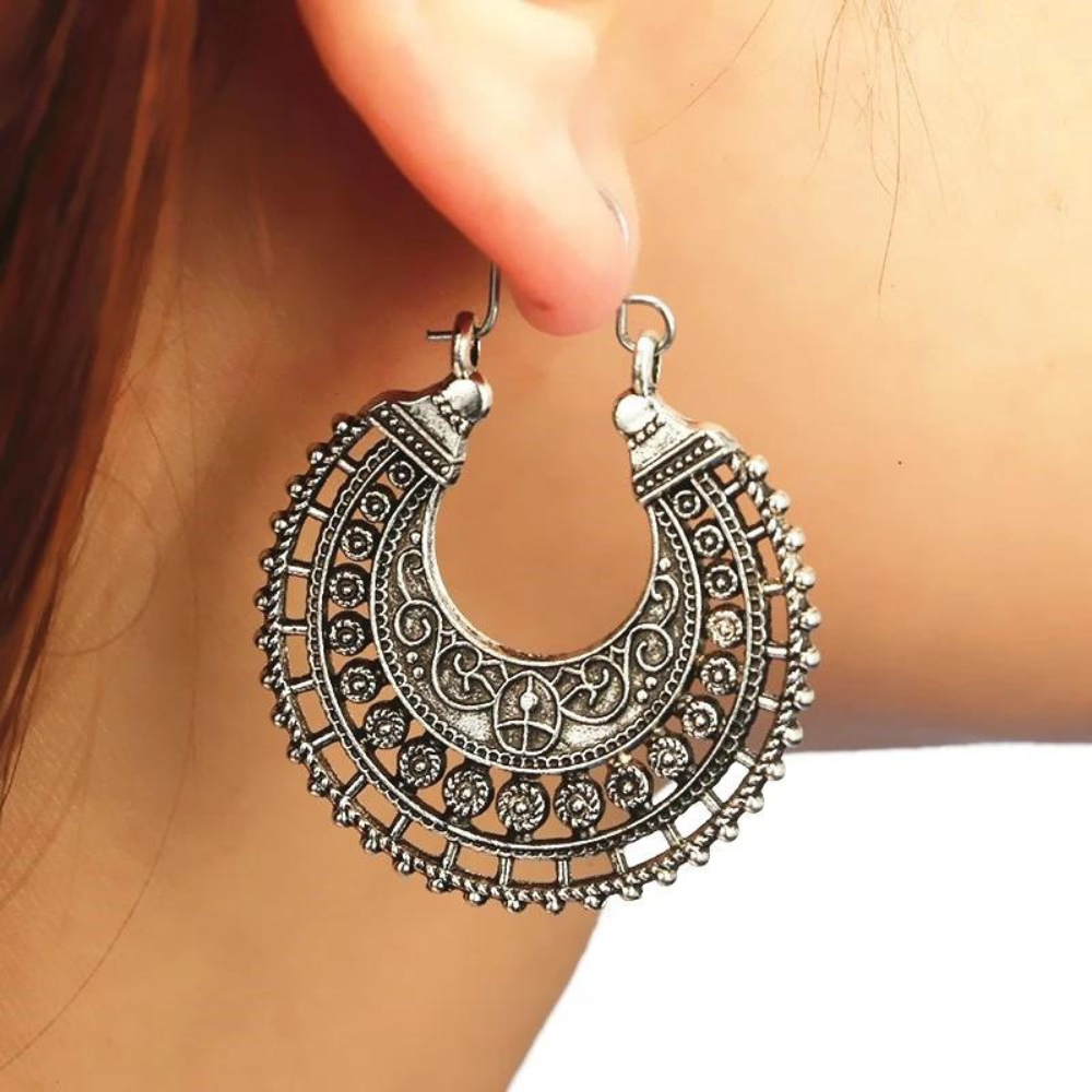 Filigrane tibetische Ohrringe aus 925er Silber | Shop Nory