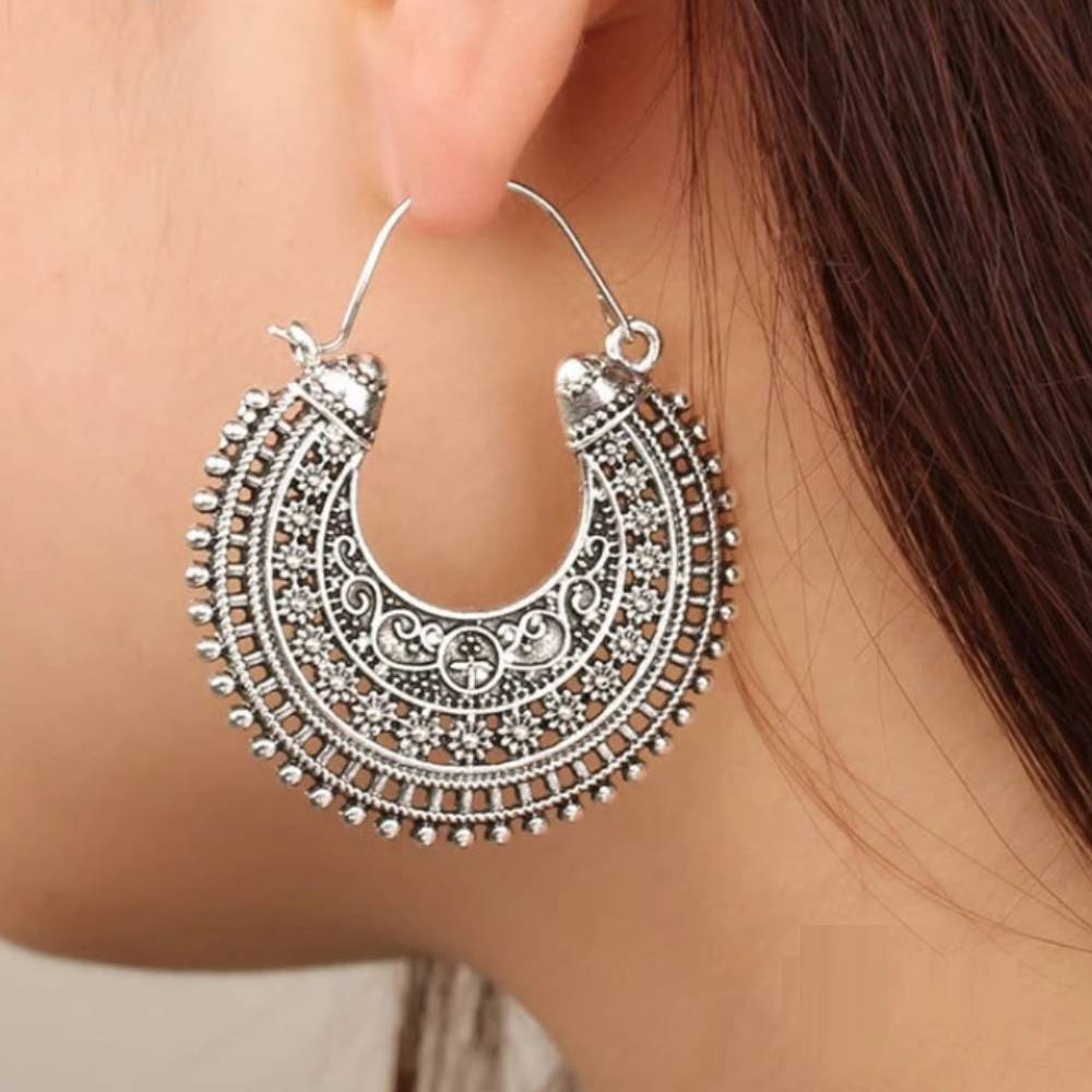 Filigrane tibetische Ohrringe aus 925er Silber | Shop Nory