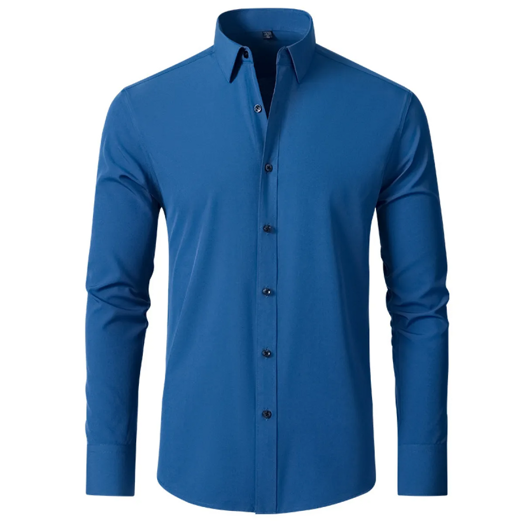 Shopnory | Komfort-Hemd Knitterfreier Stretch