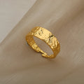 Retro Breite Texturierte Verstellbare Ringe | Shop Nory