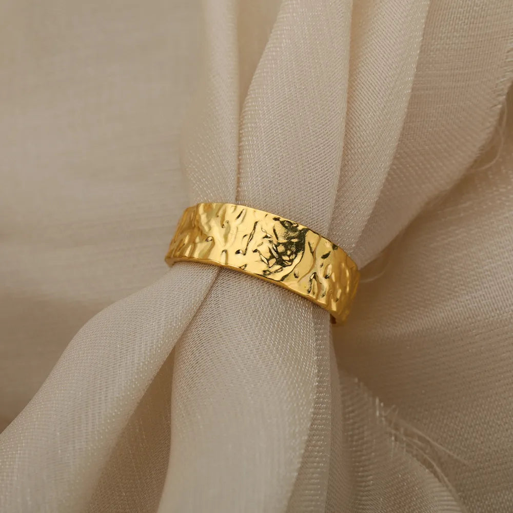 Retro Breite Texturierte Verstellbare Ringe | Shop Nory