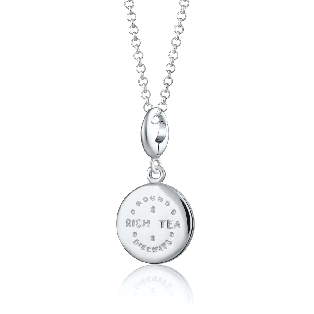 Silber Rich Tea Biscuit Charm Halskette | Shop Nory