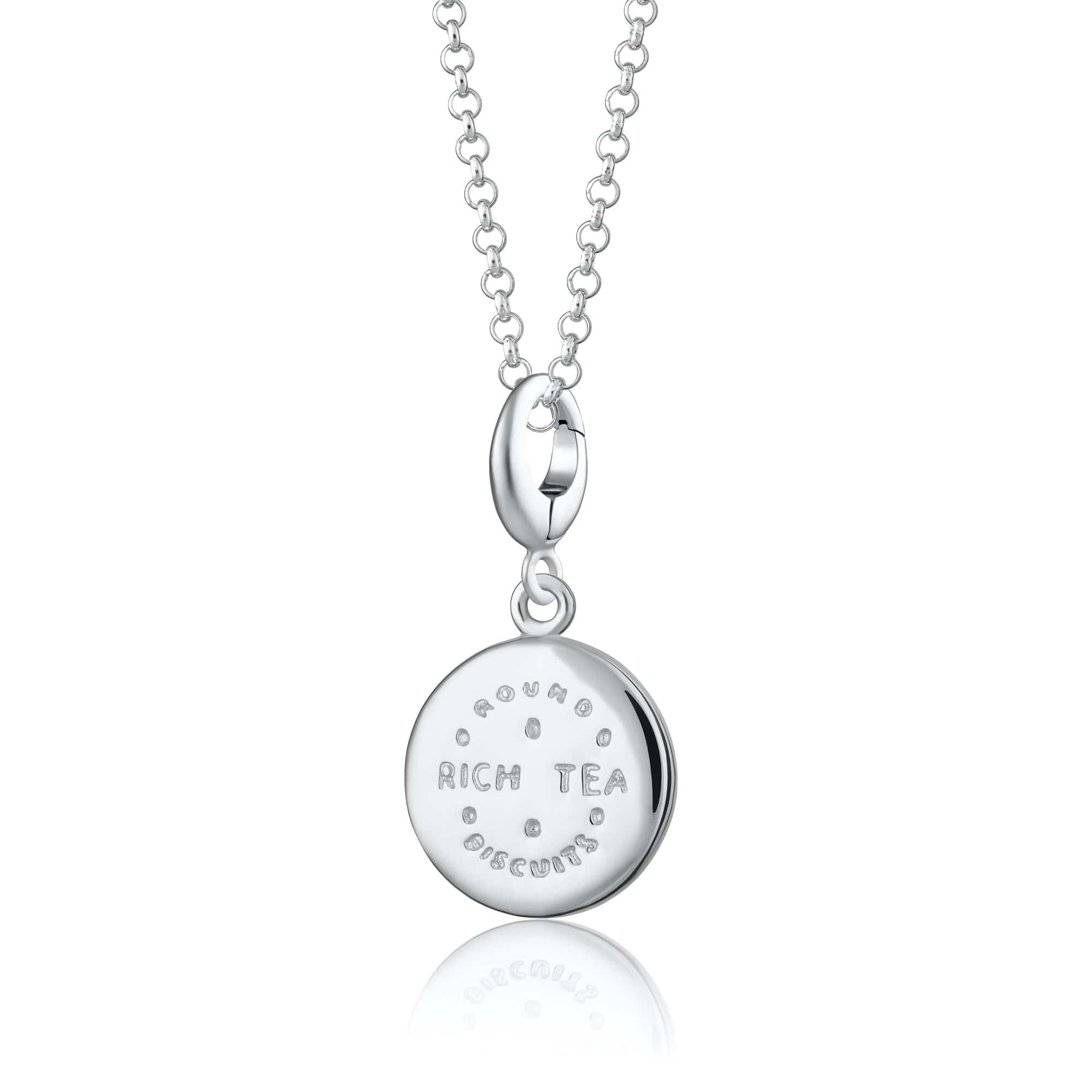 Silber Rich Tea Biscuit Charm Halskette | Shop Nory