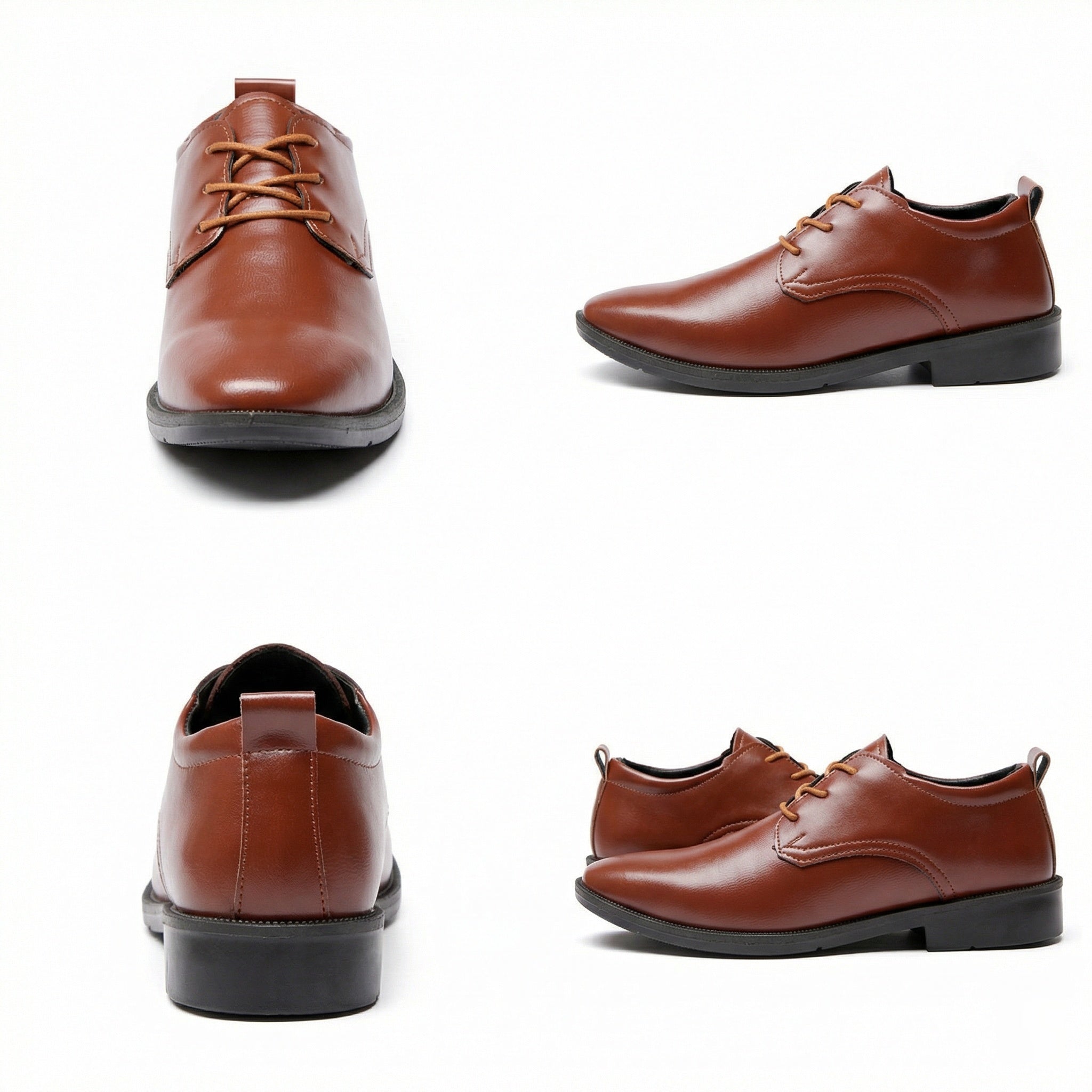 Herren Elegante Leder Schnürschuhe mit rutschfester Sohle