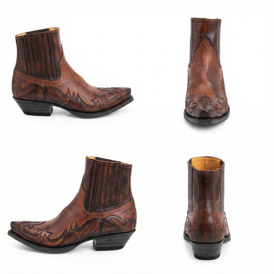 Robuste Leder-Cowboystiefel für Damen