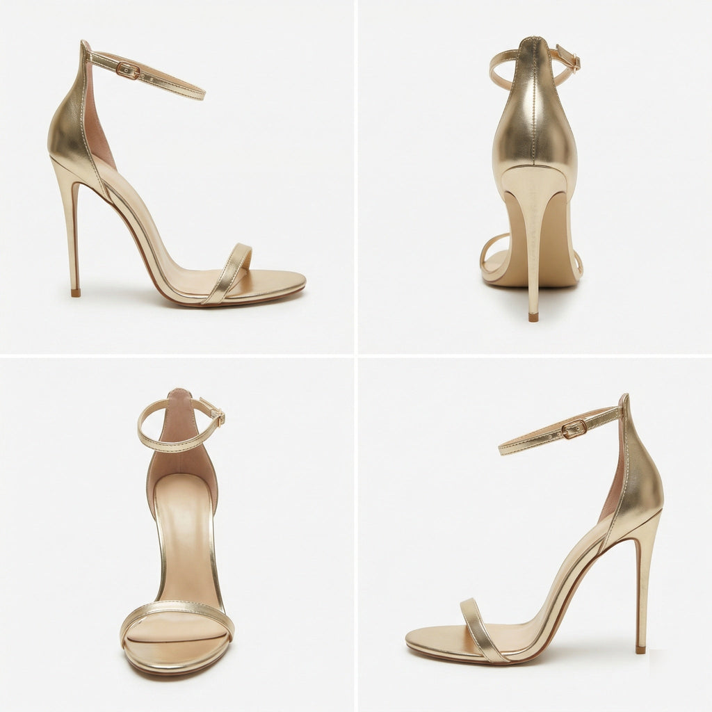 Fischmundschnalle Stiletto Absatz Hohe Absatzsandalen
