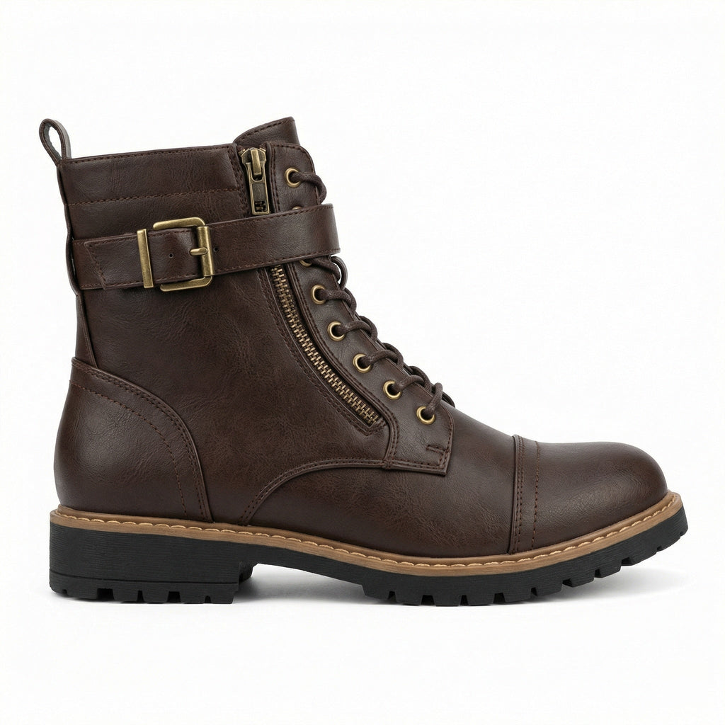 Motorradstiefel aus echtem Leder
