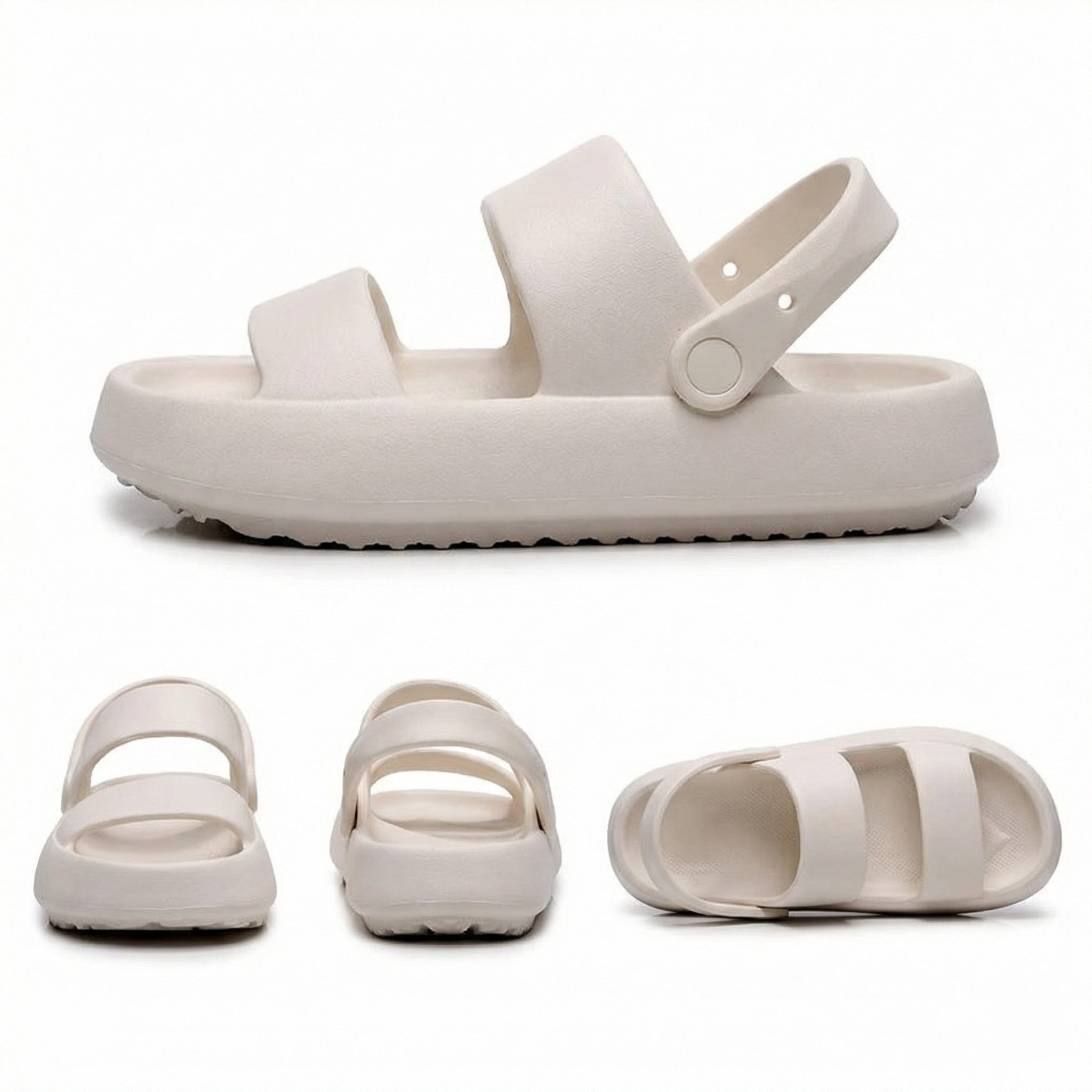 Orthopädische Sandalen Comfort Plus Pantoletten mit Doppelriemen Gepolsterte, Lässige Slip-On-Sandalen