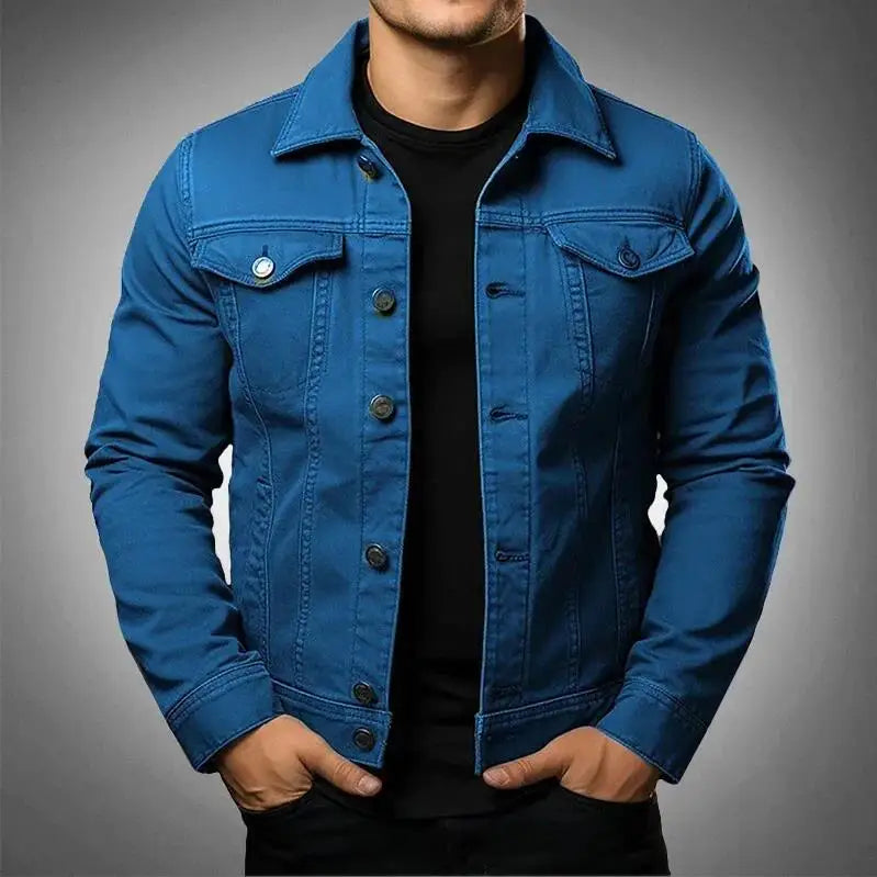 Robuste & zeitlose Jeansjacke für Männer aus 100% Baumwolle