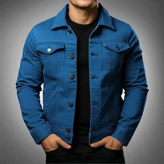 Robuste & zeitlose Jeansjacke für Männer aus 100% Baumwolle