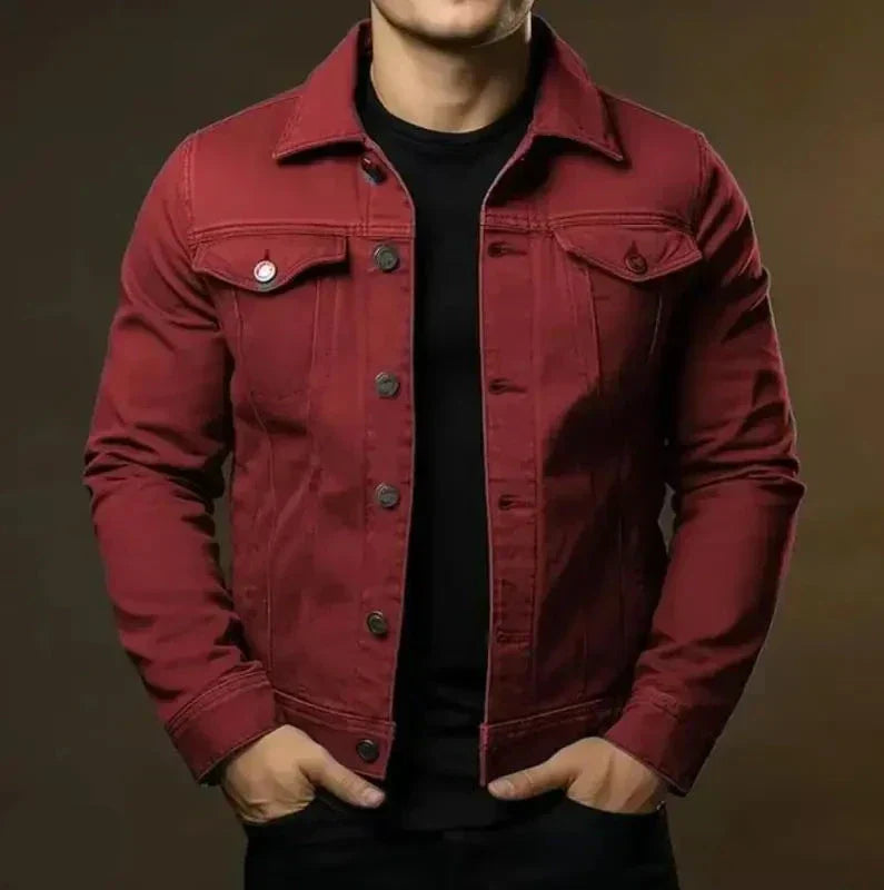 Robuste & zeitlose Jeansjacke für Männer aus 100% Baumwolle