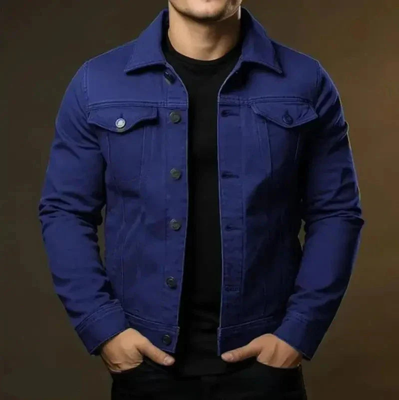 Robuste & zeitlose Jeansjacke für Männer aus 100% Baumwolle