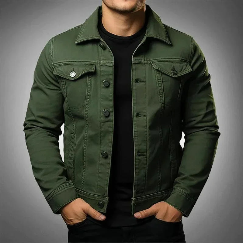 Robuste & zeitlose Jeansjacke für Männer aus 100% Baumwolle