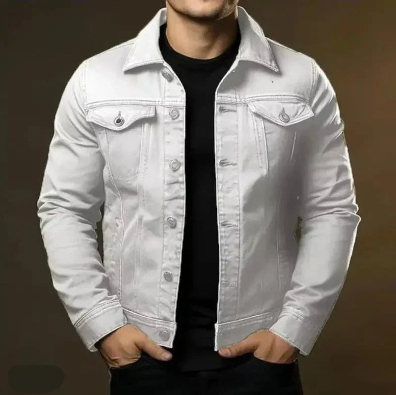 Robuste & zeitlose Jeansjacke für Männer aus 100% Baumwolle
