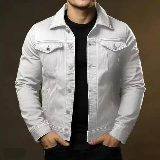 Robuste & zeitlose Jeansjacke für Männer aus 100% Baumwolle