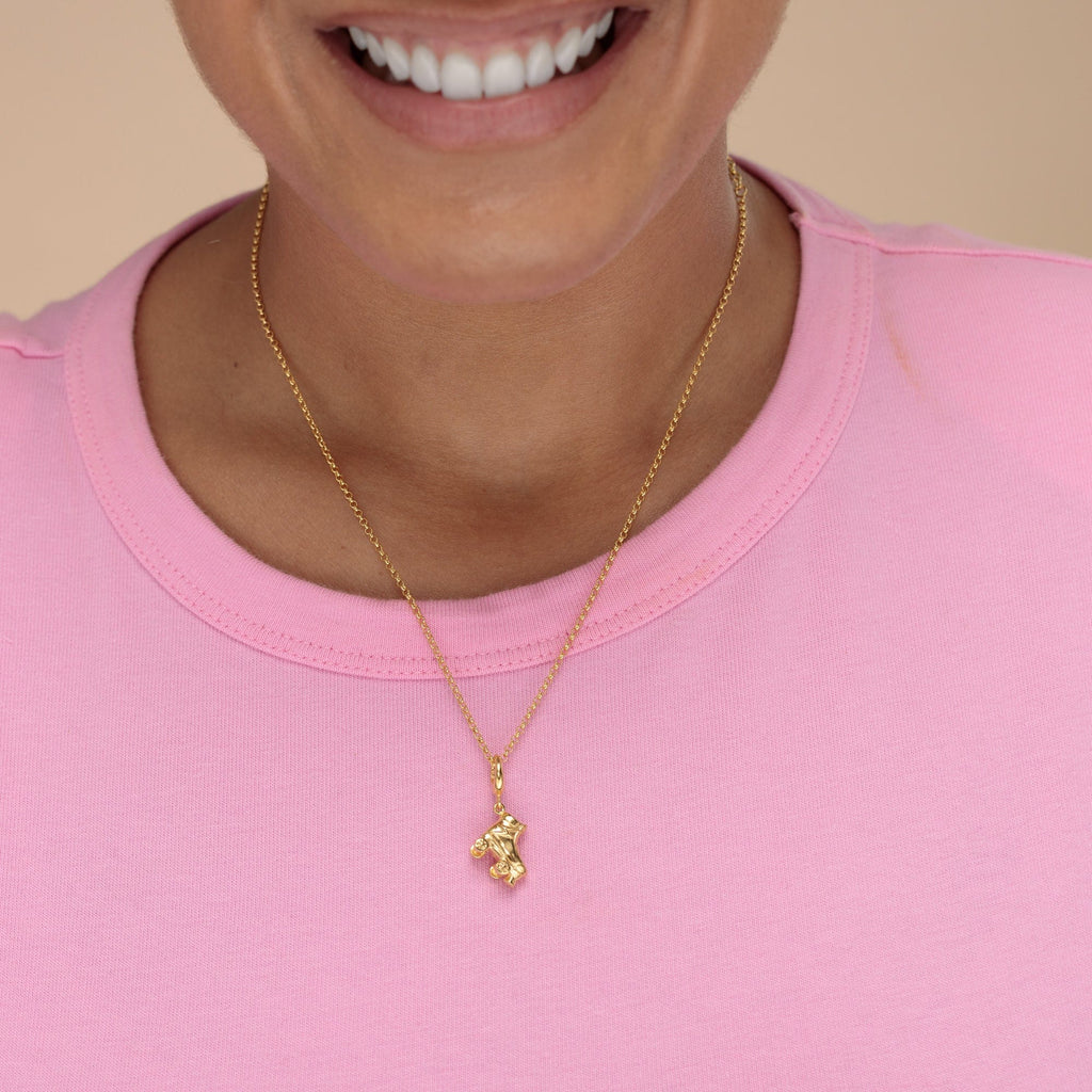 Gold Roller Skate Charm Halskette | Shop Nory