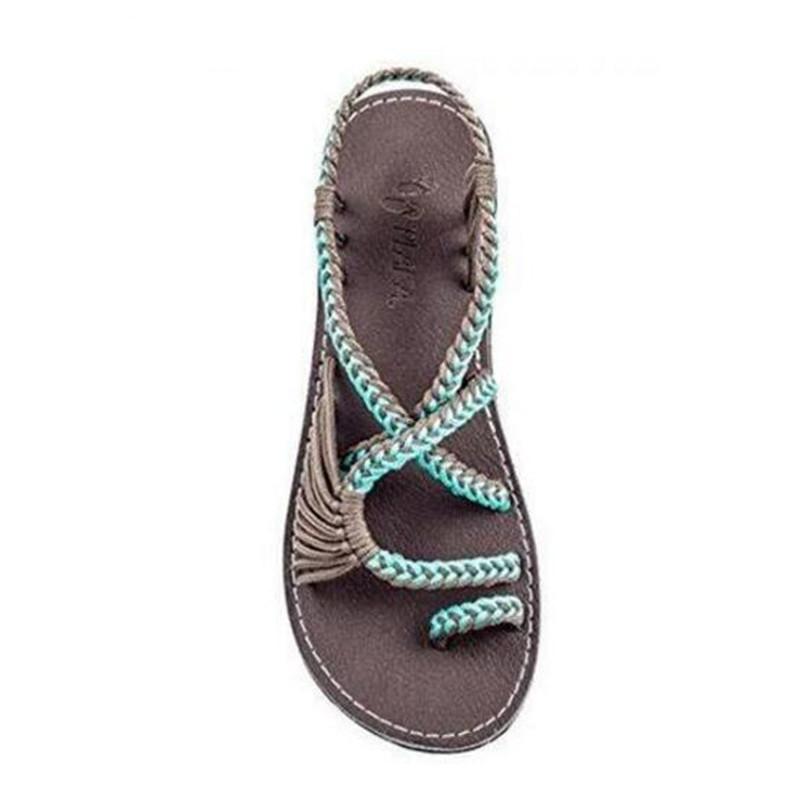 Seil Knoten Fußflachsandalen