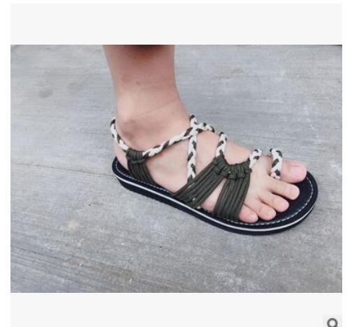 Seil Knoten Fußflachsandalen
