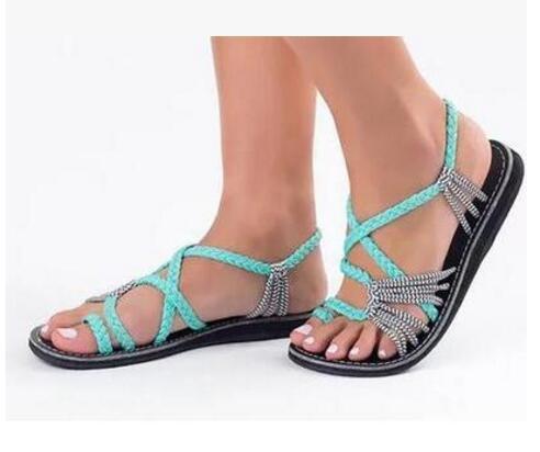 Seil Knoten Fußflachsandalen