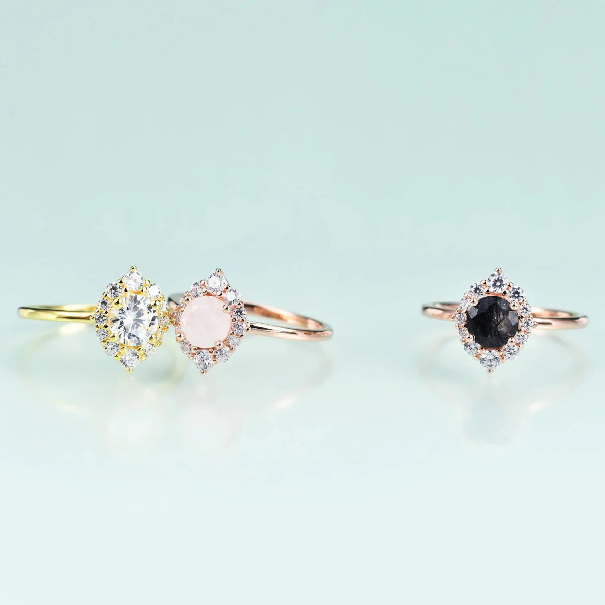 Verlobungsring aus Roségold mit Mondstein | Shop Nory