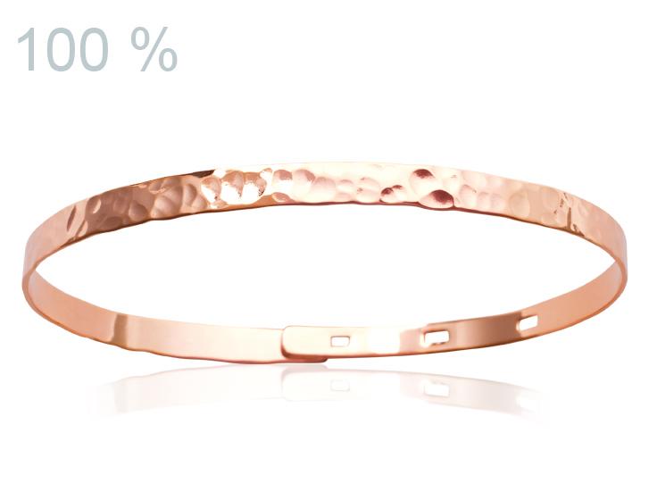 Rosévergoldeter Armreif mit gehämmertem Design – zeitlose Eleganz | Shop Nory