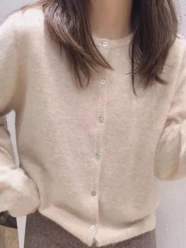 Geschichteter Damen Strickjacke Pullover