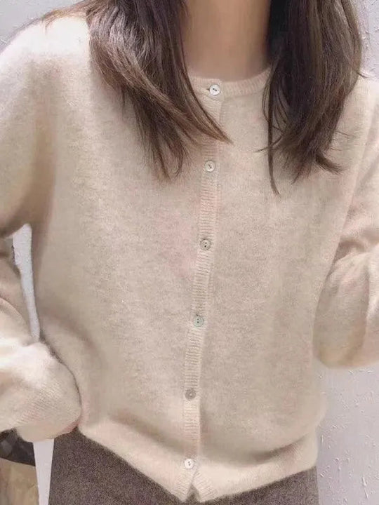 Geschichteter Damen Strickjacke Pullover