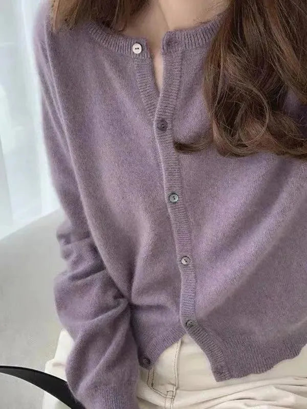 Geschichteter Damen Strickjacke Pullover