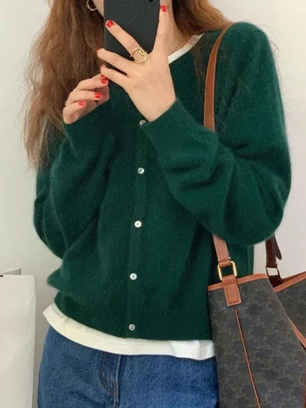 Geschichteter Damen Strickjacke Pullover