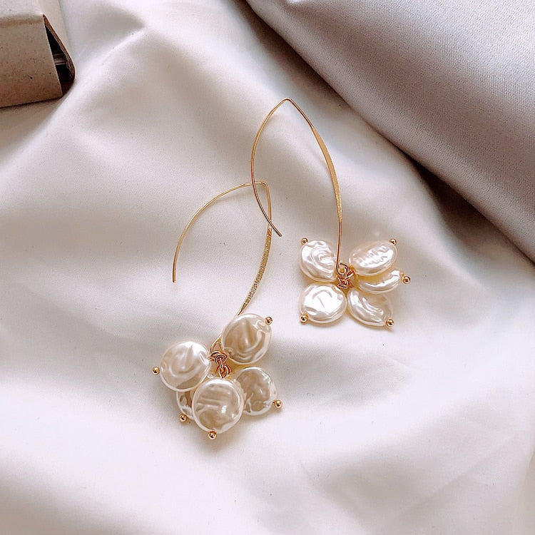 Runde Perlenblumenform Ohrringe | Shop Nory
