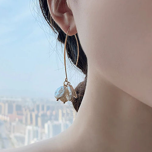 Runde Perlenblumenform Ohrringe | Shop Nory
