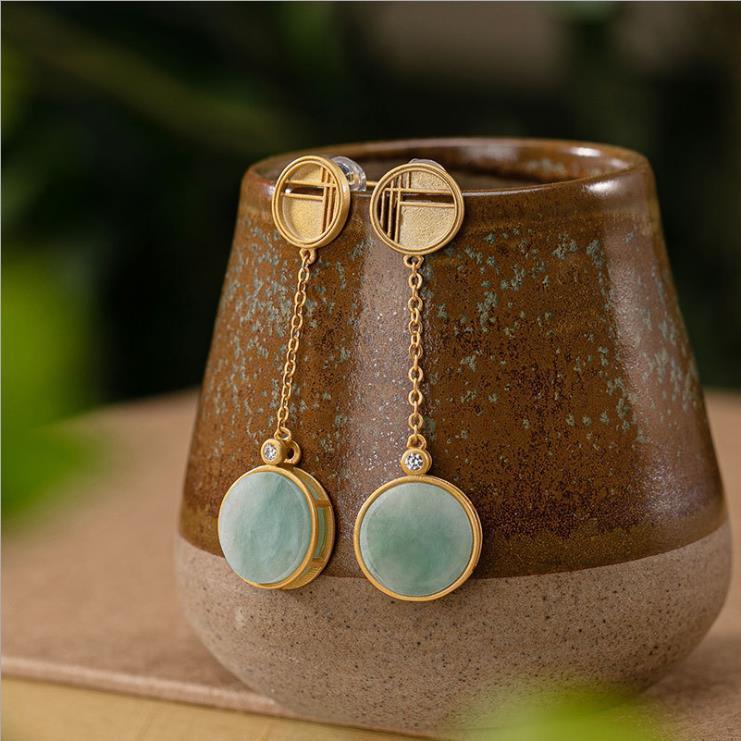 Runde Quasten Retro Kleine exquisite Ohrringe | Shop Nory