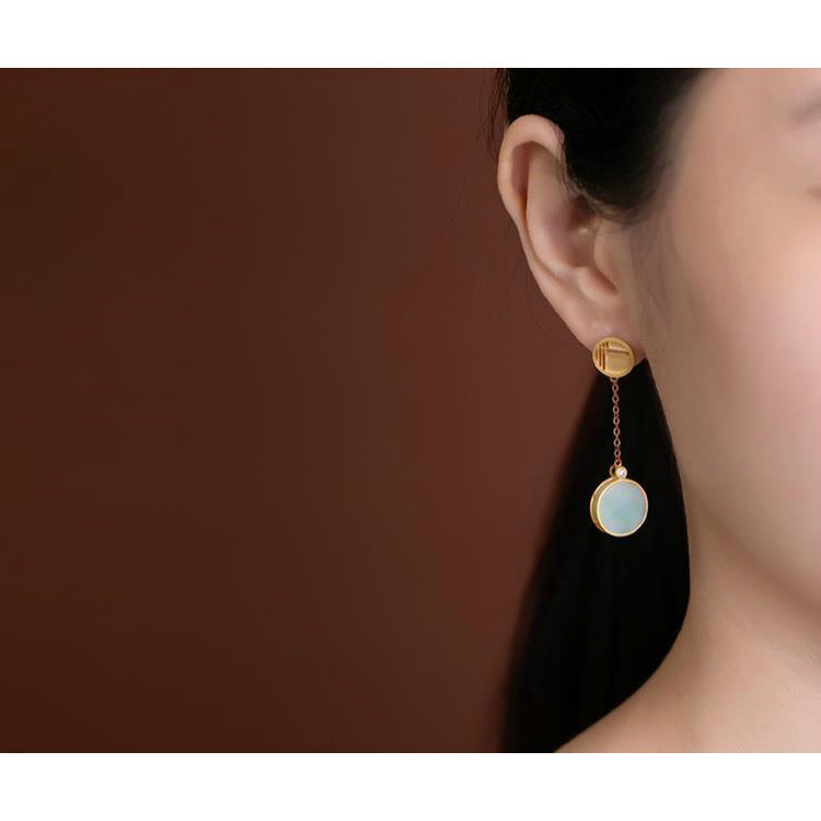 Runde Quasten Retro Kleine exquisite Ohrringe | Shop Nory