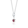 Juli Geburtsstein Charm Halskette (Rubin) | Shop Nory