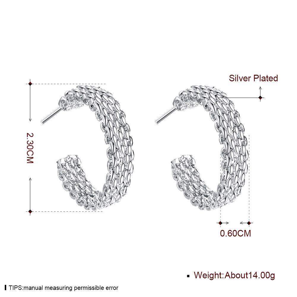silberne versilberte Ohrringe Gewebte Web-Stud-Ohrringe | Shop Nory