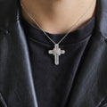 Unisex 925 Sterling Silber Kreuz Kristall Anhänger & Kette | Shop Nory