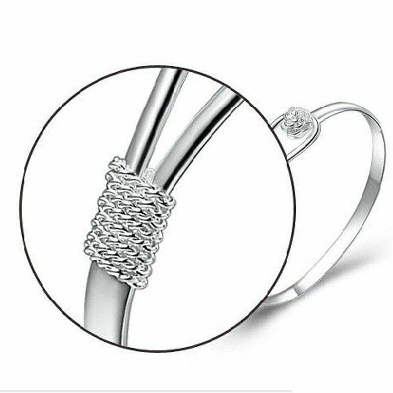 Elegante 925 Sterling Silber Clip-On Blumen-Haken Stil Armreif | Shop Nory