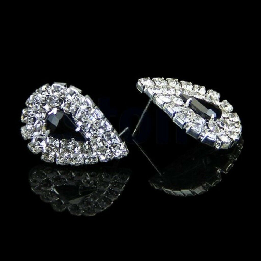 Weißes & Schwarzes Kristall Bling Strass Chocker-Set | Shop Nory