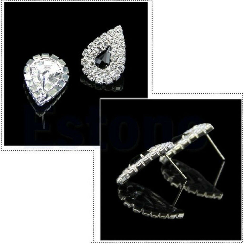 Weißes & Schwarzes Kristall Bling Strass Chocker-Set | Shop Nory