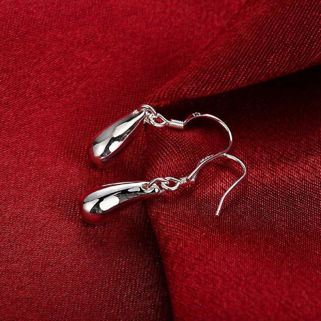 Damen Mädchen Silberplattierte Wassertropfen Süße Ohrringe | Shop Nory