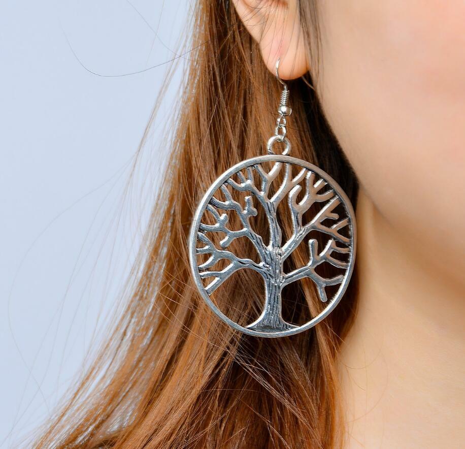 Sterling Silber Lebensbaum Tropfen Ohrringe | Shop Nory