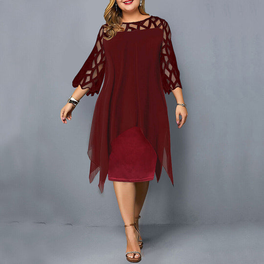 Elegantes Plus Size Midi Kleid für Frauen