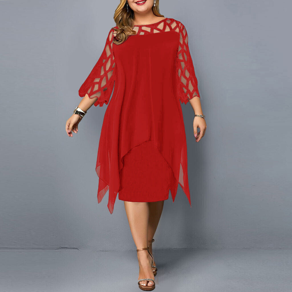 Elegantes Plus Size Midi Kleid für Frauen